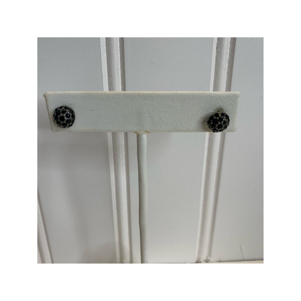 Black Stud Gunmetal Earrings .25" diameter